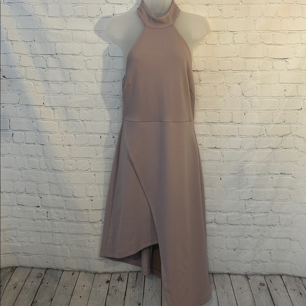 ASOS Asymmetrical Textured Fabric in taupe